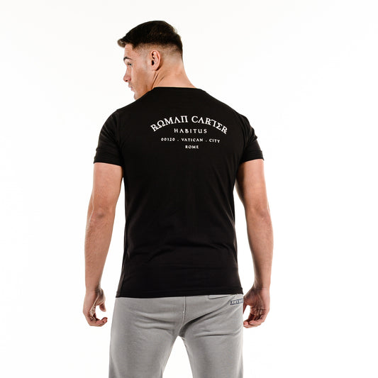 Roman Carter Mens Alpha Logo T-Shirt Black