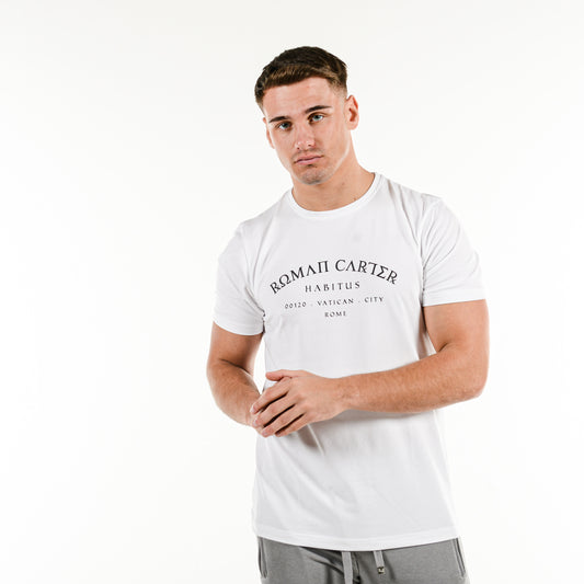 Roman Carter Mens Classic Habitus T-Shirt White